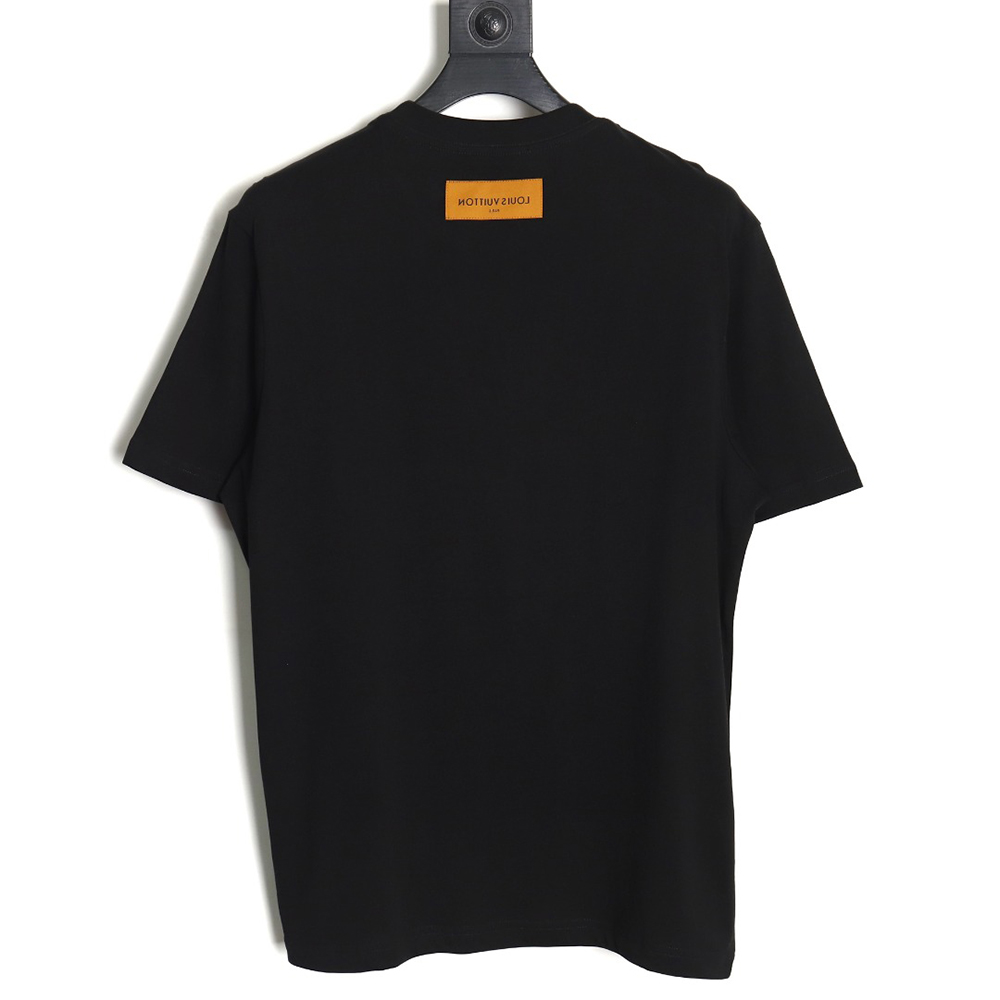 Louis vuitton short-sleeved T-shirt with lettering embroidery TSK1