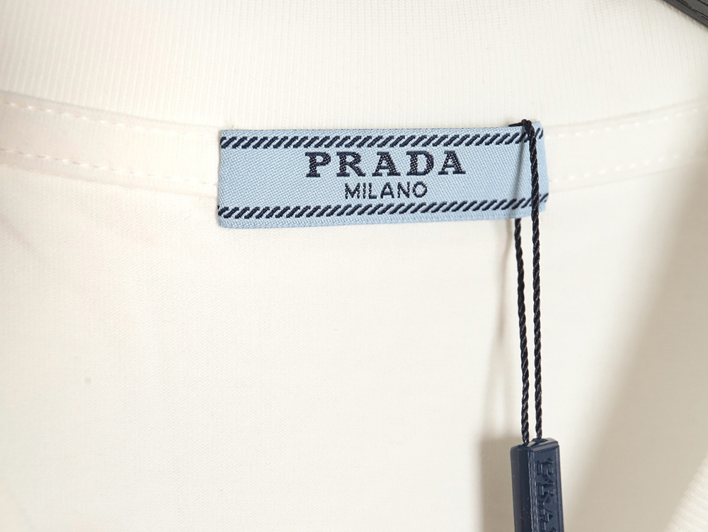 Prada inverted triangle chest short-sleeved T-shirt