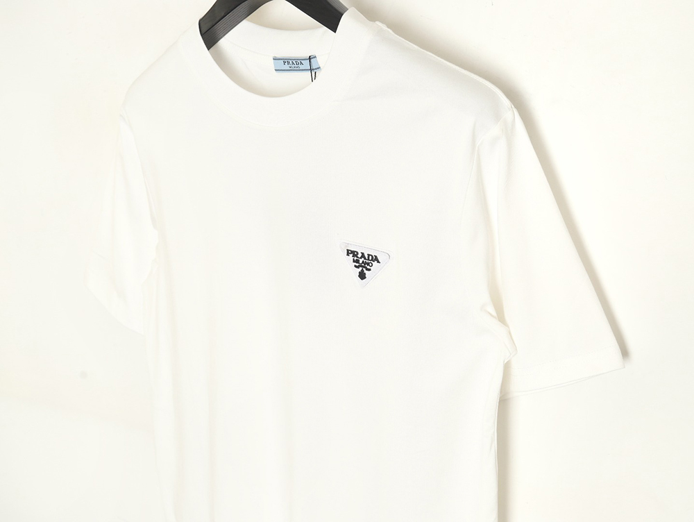 Prada inverted triangle chest short-sleeved T-shirt