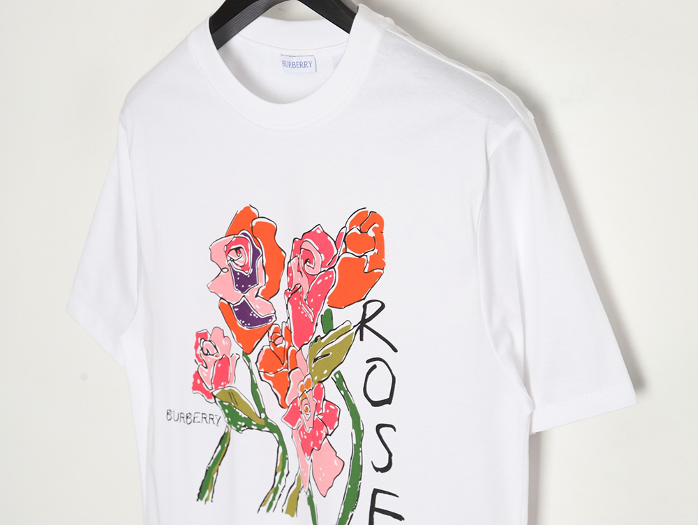 Burberry rose print short sleeve