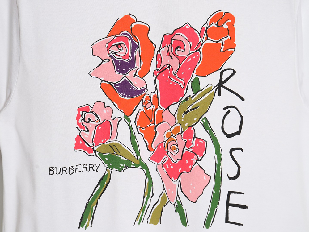 Burberry rose print short sleeve