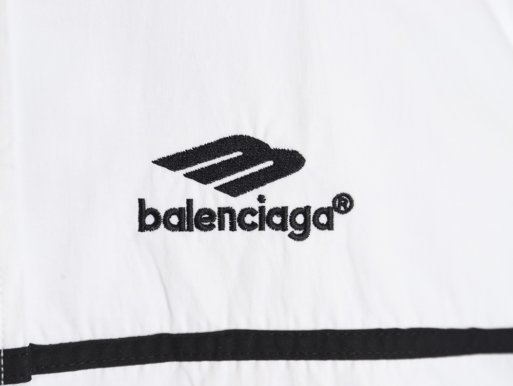 Balenciaga 3B white stripe embroidered long-sleeved shirt