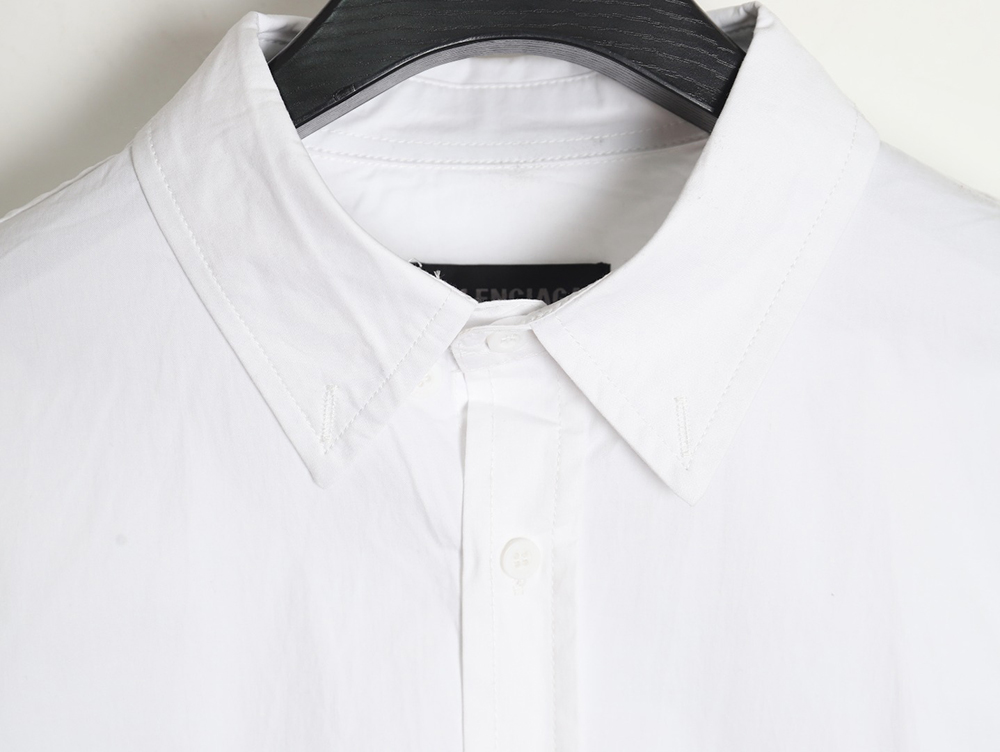 Balenciaga 3B white stripe embroidered long-sleeved shirt