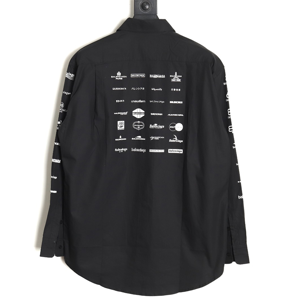 Balenciaga historical logo print long-sleeved shirt TSK1