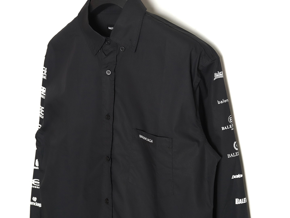 Balenciaga historical logo print long-sleeved shirt TSK1