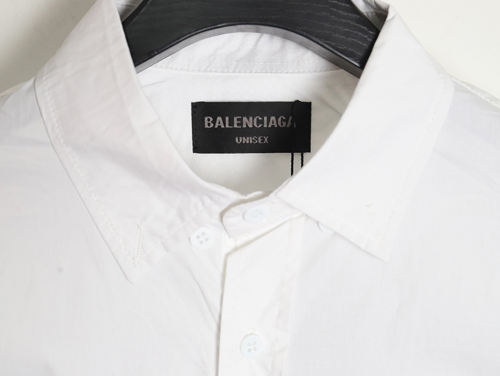 Balenciaga back logo print long sleeve shirt