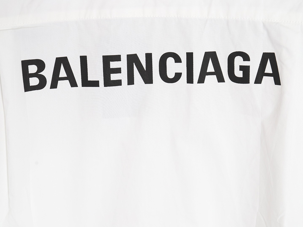 Balenciaga back logo print long sleeve shirt