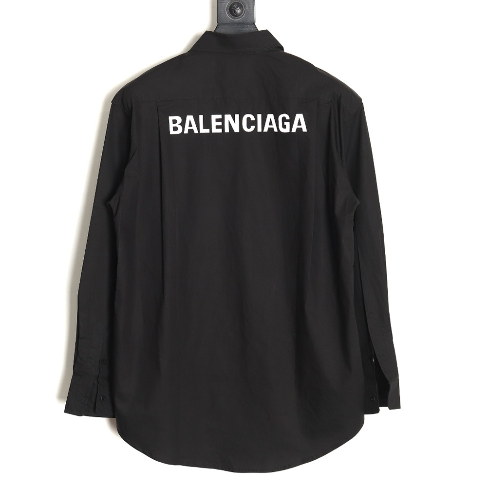 Balenciaga back logo print long sleeve shirt TSK1