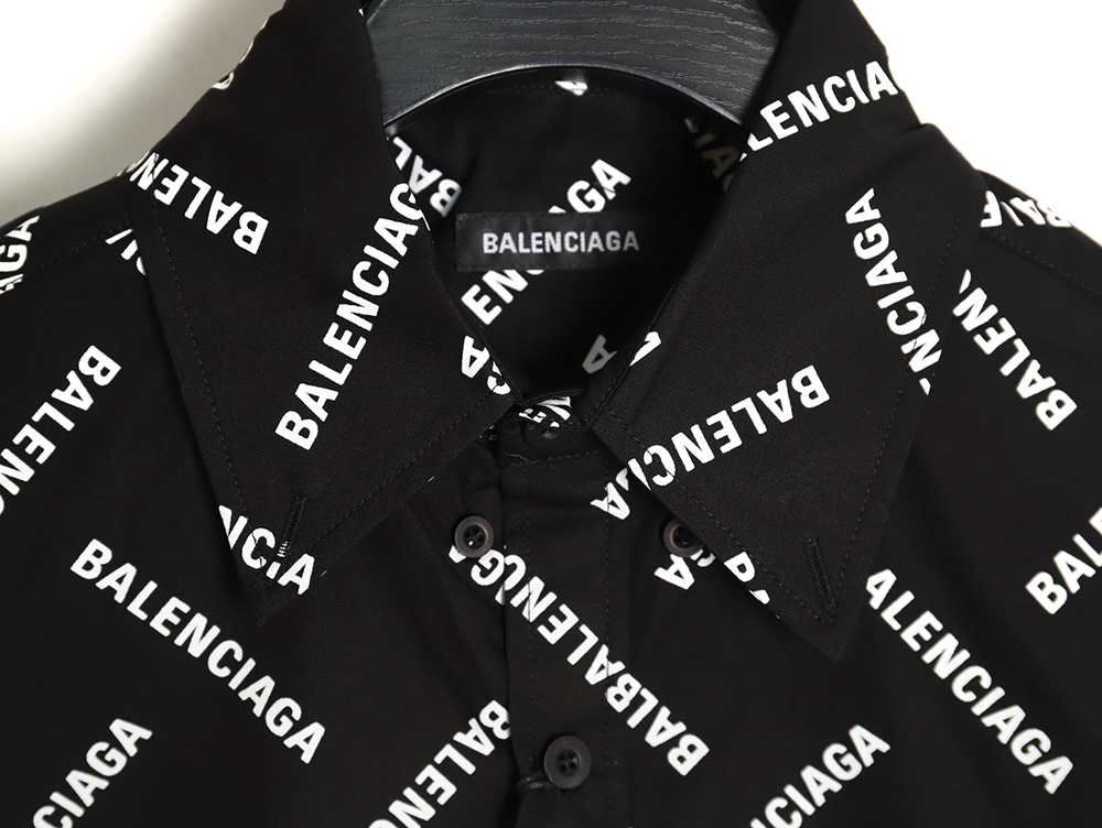 Balenciaga all over printed letter barrage shirt