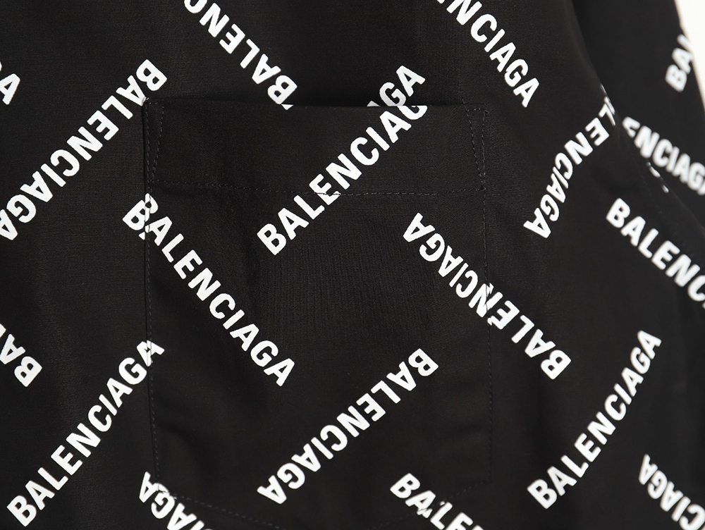 Balenciaga all over printed letter barrage shirt