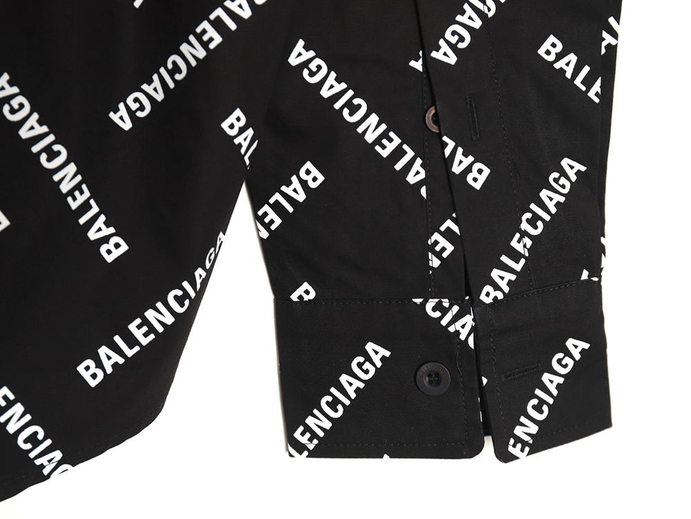 Balenciaga all over printed letter barrage shirt