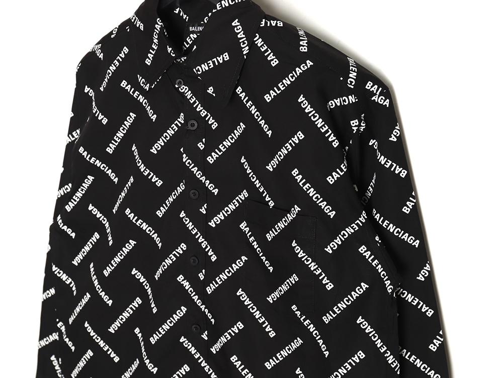 Balenciaga all over printed letter barrage shirt