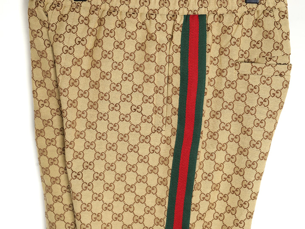 Gucci Double G jacquard ribbon casual trousers