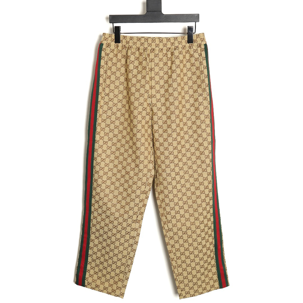 Gucci Double G jacquard ribbon casual trousers