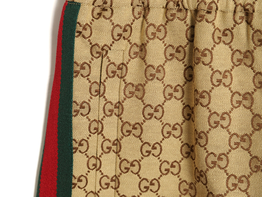 Gucci Double G jacquard ribbon casual trousers