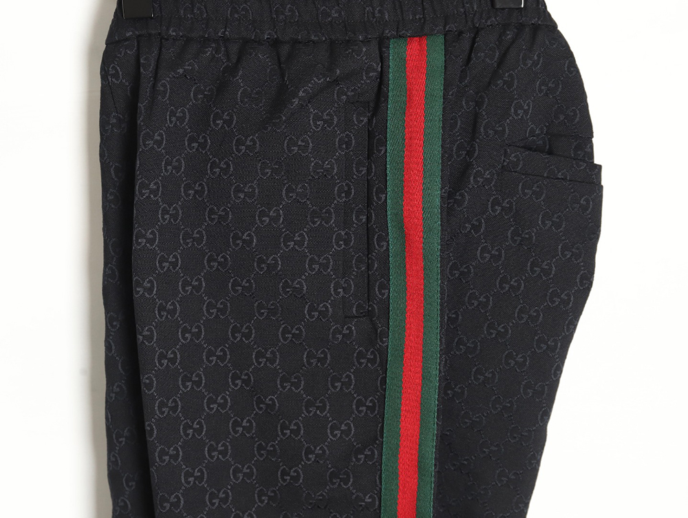 Gucci Double G jacquard ribbon casual trousers TSK1