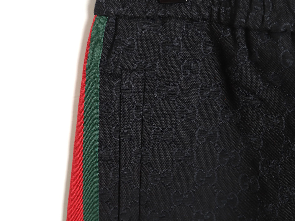 Gucci Double G jacquard ribbon casual trousers TSK1