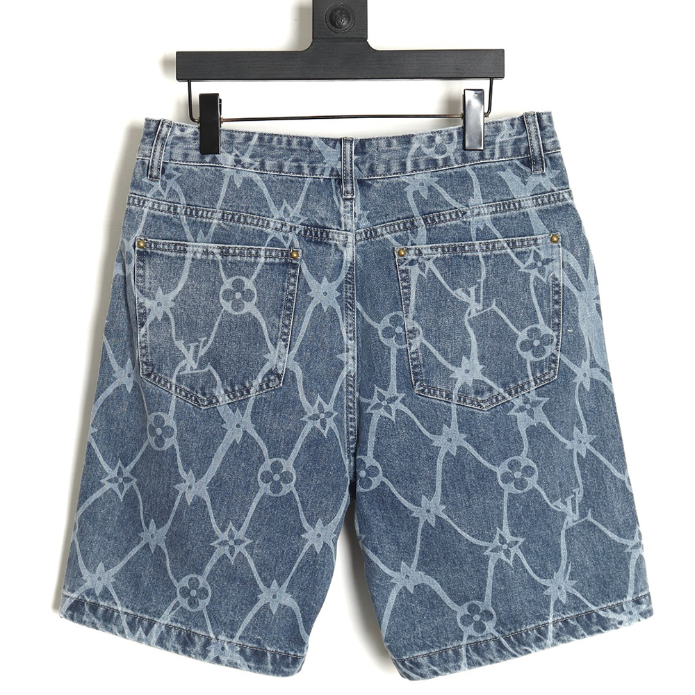 Louis Vuitton floral denim shorts