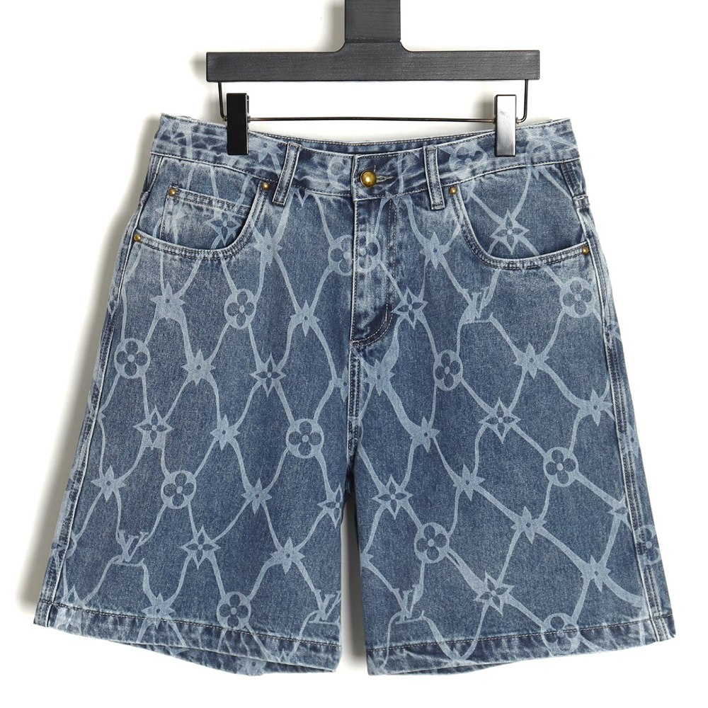 Louis Vuitton floral denim shorts