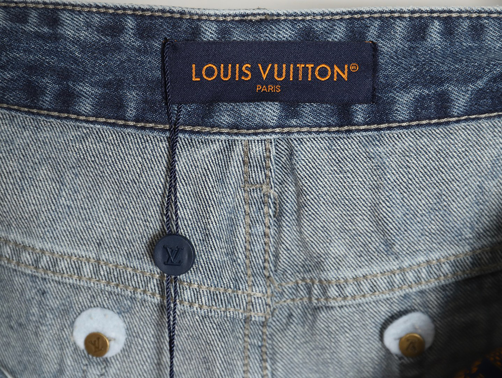 Louis Vuitton floral denim shorts