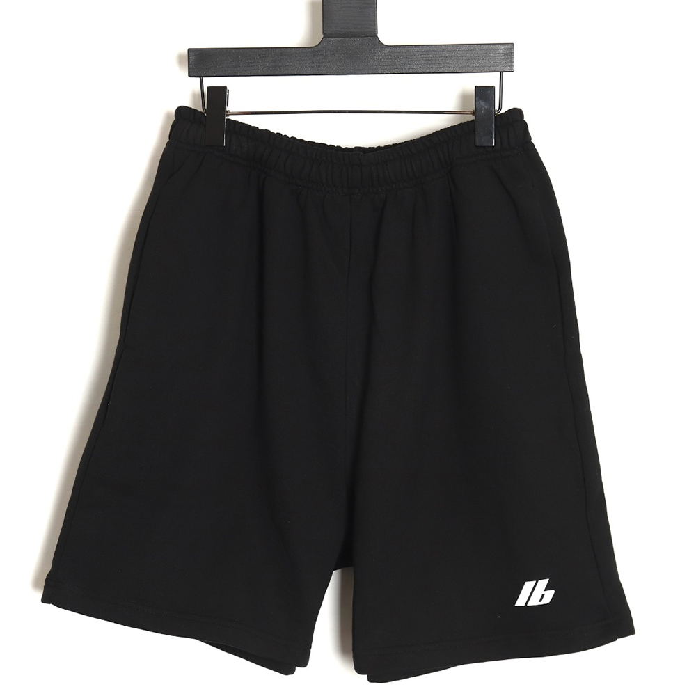 Balenciaga lB reflective lettering print shorts