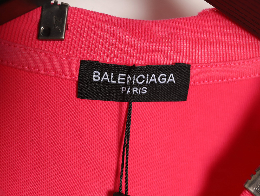 Balenciaga rivet pierced washed hole short sleeves