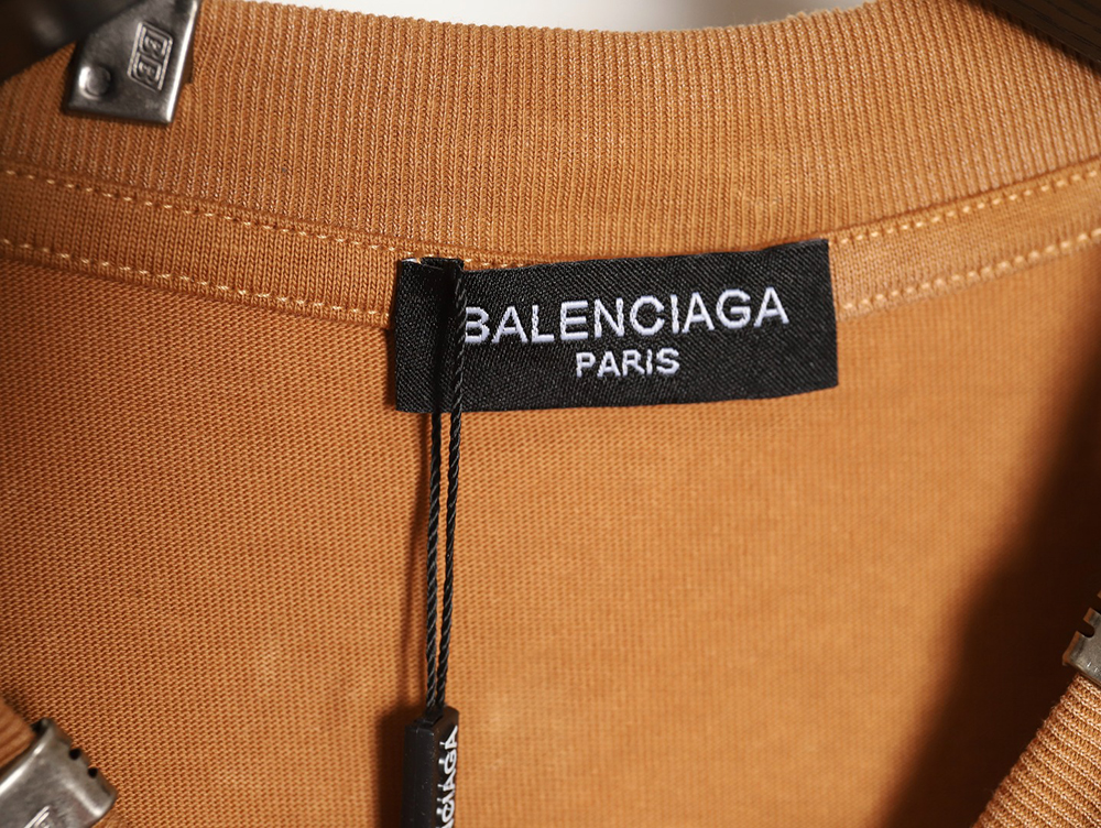 Balenciaga rivet pierced washed hole short sleeves TSK2