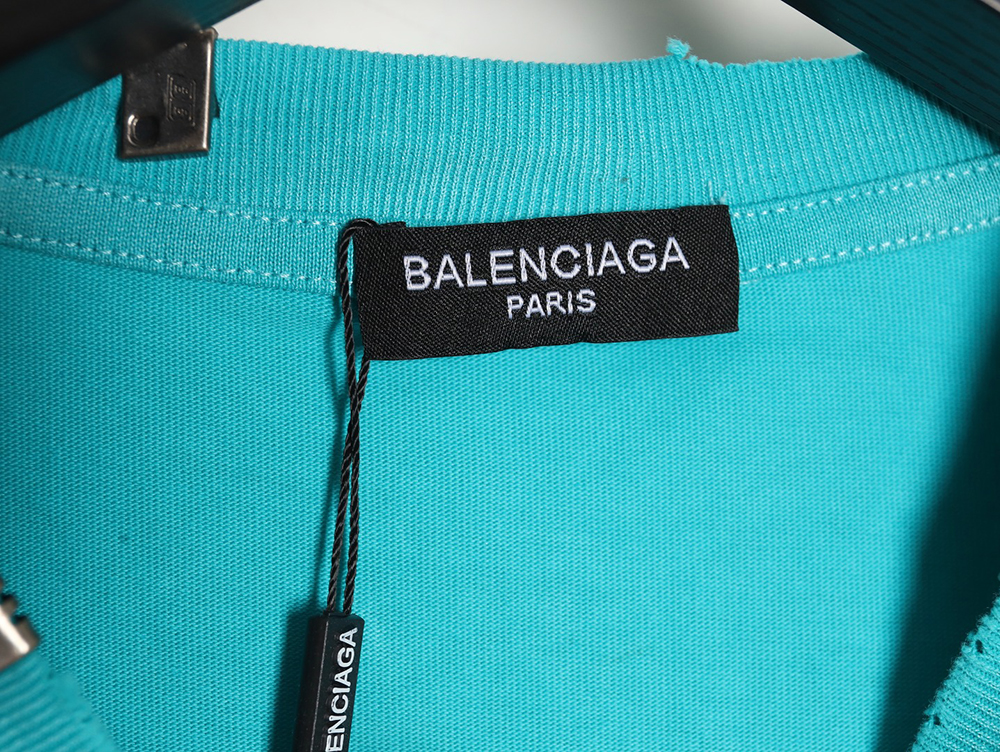 Balenciaga rivet pierced washed hole short sleeves TSK3