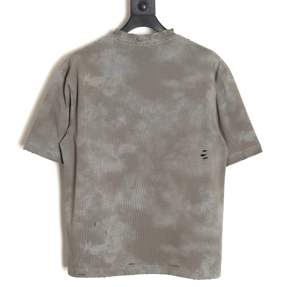 Balenciaga rivet pierced washed hole short sleeves TSK5