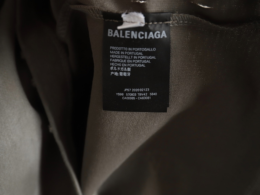 Balenciaga rivet pierced washed hole short sleeves TSK5