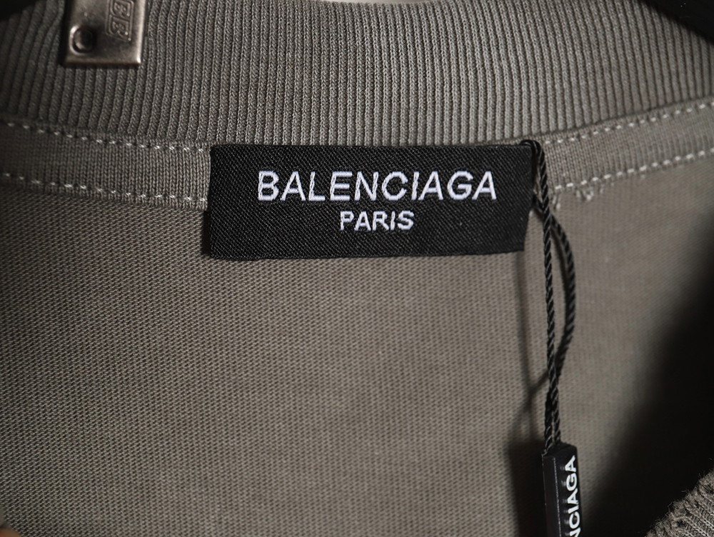 Balenciaga rivet pierced washed hole short sleeves TSK5