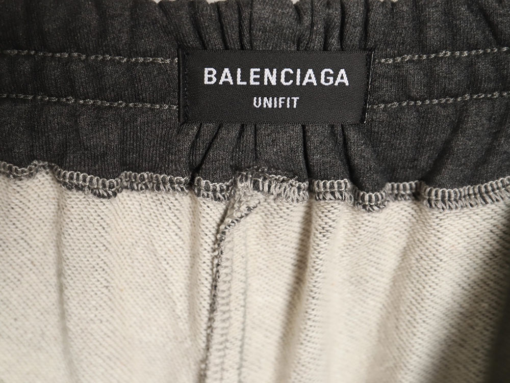 Balenciaga patchwork black floral grey denim trousers