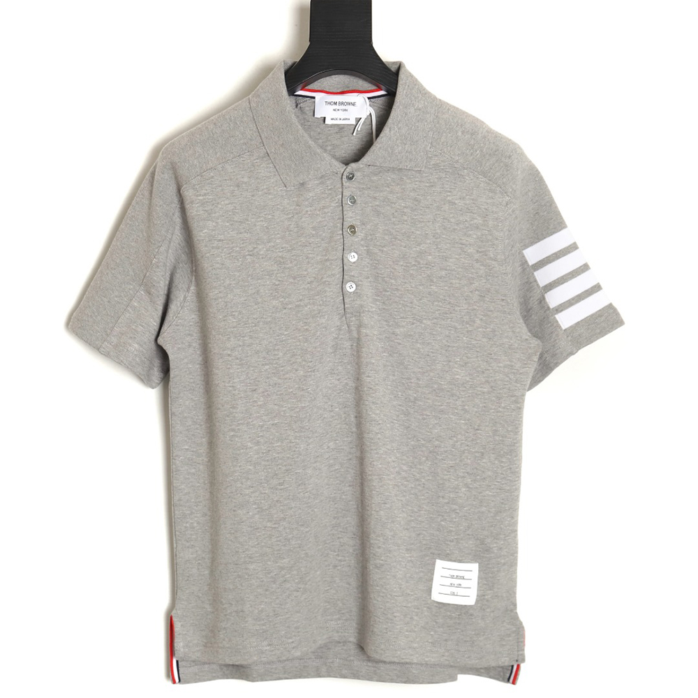 Thom Browne POLO shirt with four-bar cuffs