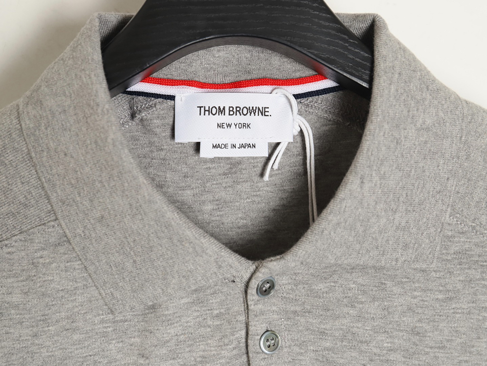 Thom Browne POLO shirt with four-bar cuffs