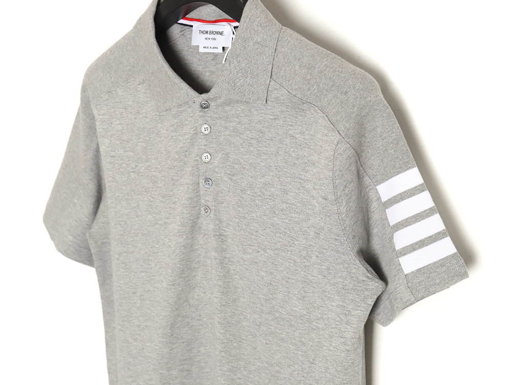 Thom Browne POLO shirt with four-bar cuffs