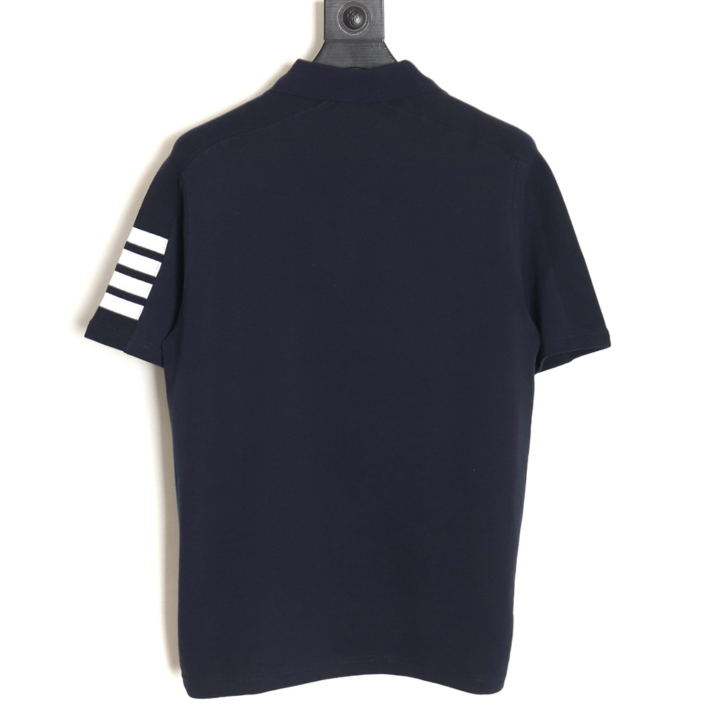 Thom Browne POLO shirt with four-bar cuffs TSK1