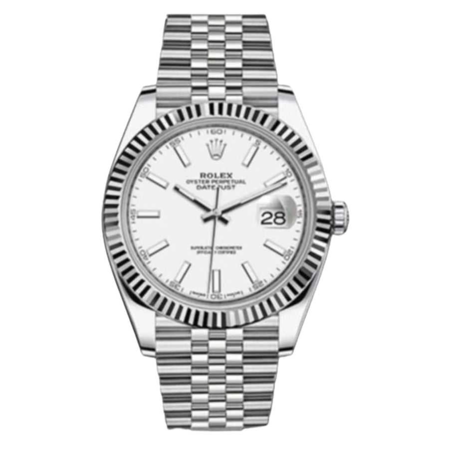 Rolex - Datejust 41mm Jub Flt 904L SS/SS White/Stk 3235