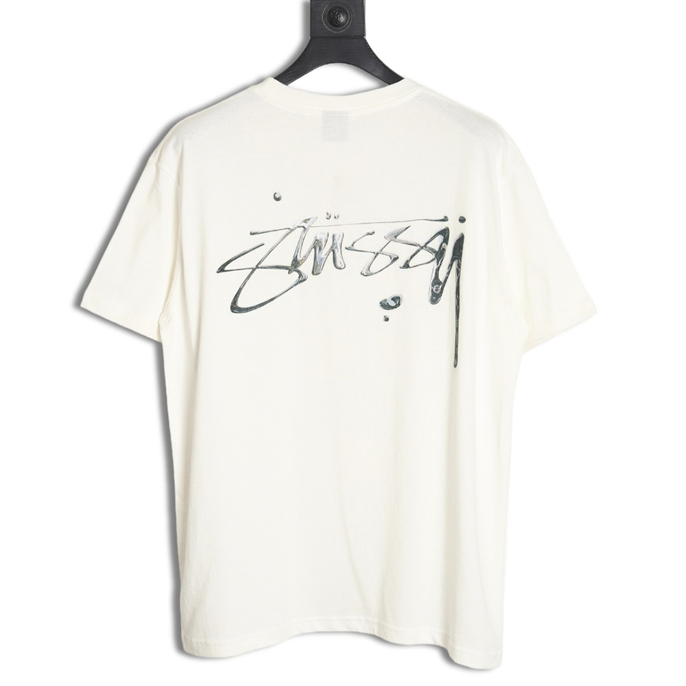 Stussy mercury print short-sleeved T-shirt