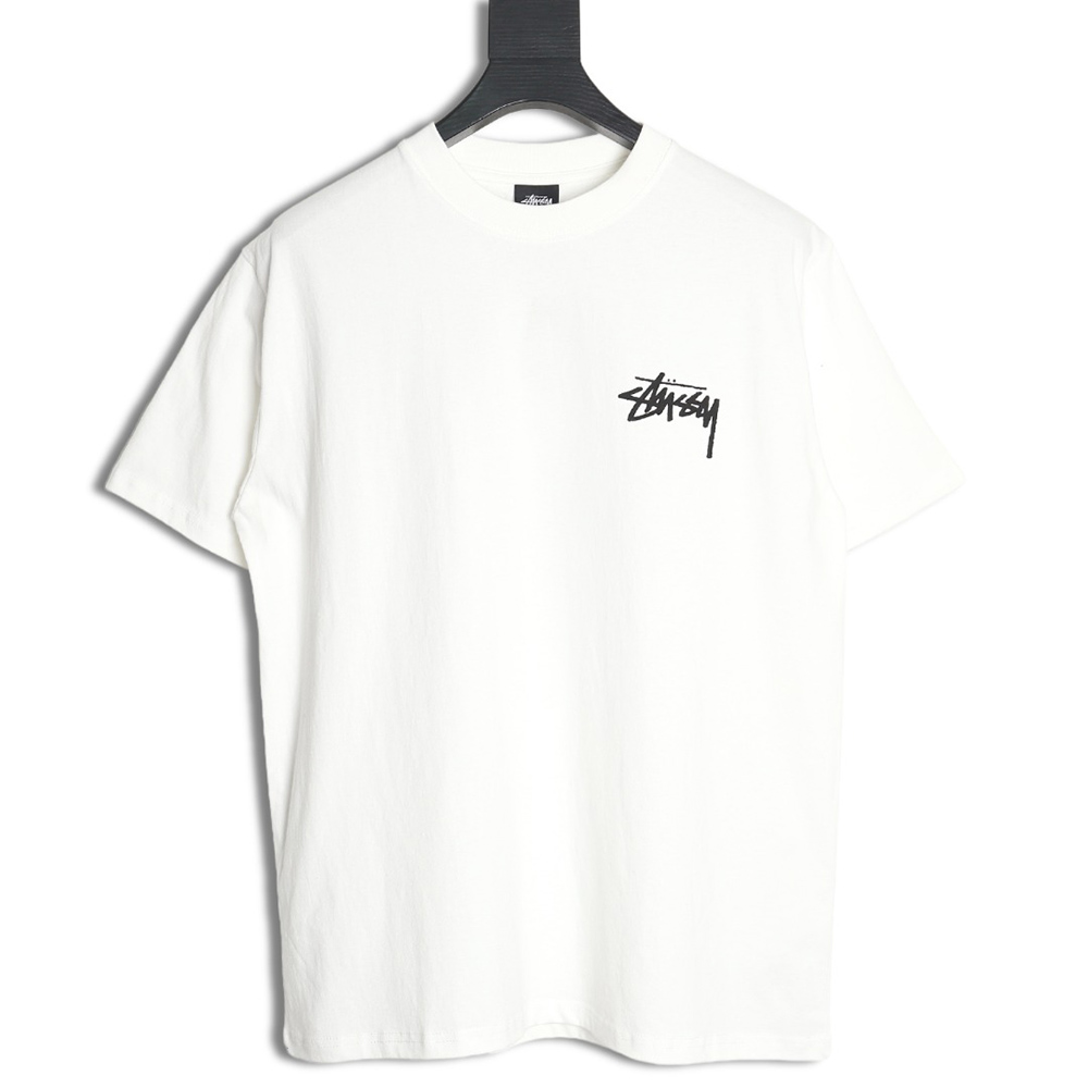 Stussy spider print short-sleeved T-shirt