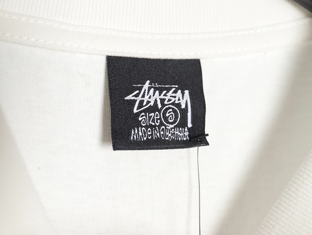 Stussy spider print short-sleeved T-shirt