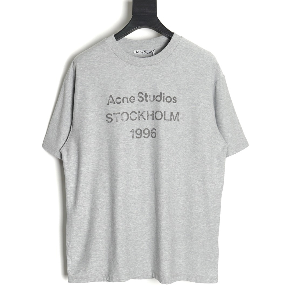 Acne Studios Gradient Mottled 1996 Lettering Print Short Sleeve T-shirt