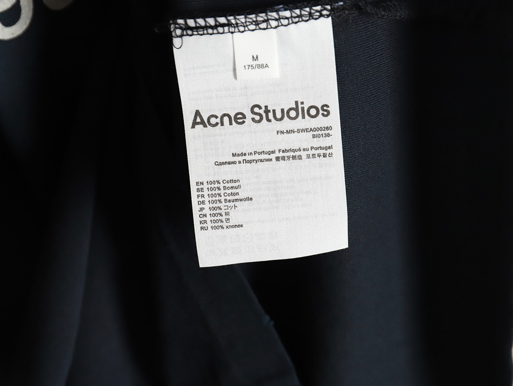 Acne Studios Gradient Mottled 1996 Lettering Print Short Sleeve T-shirt TSK1