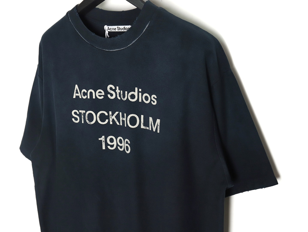 Acne Studios Gradient Mottled 1996 Lettering Print Short Sleeve T-shirt TSK1