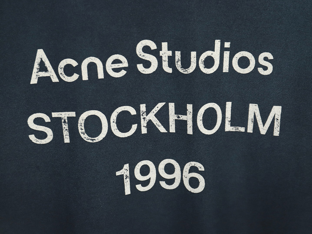 Acne Studios Gradient Mottled 1996 Lettering Print Short Sleeve T-shirt TSK1