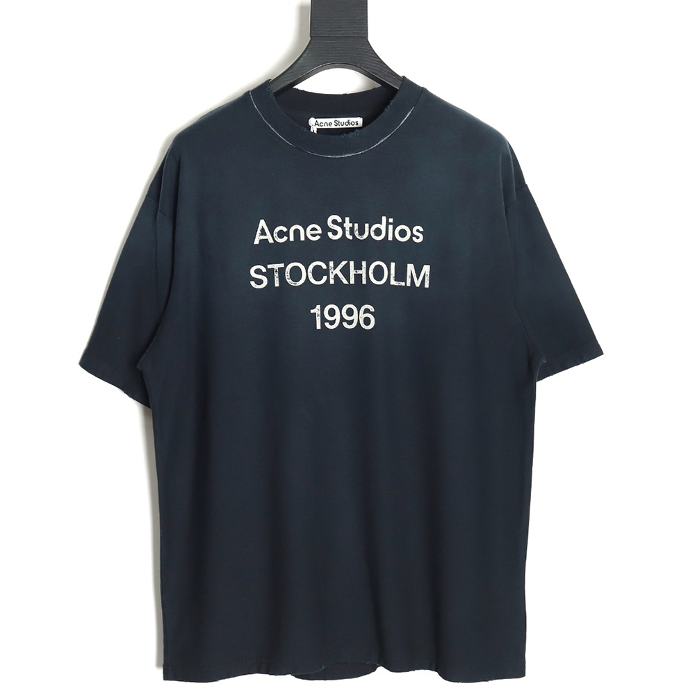 Acne Studios Gradient Mottled 1996 Lettering Print Short Sleeve T-shirt TSK1