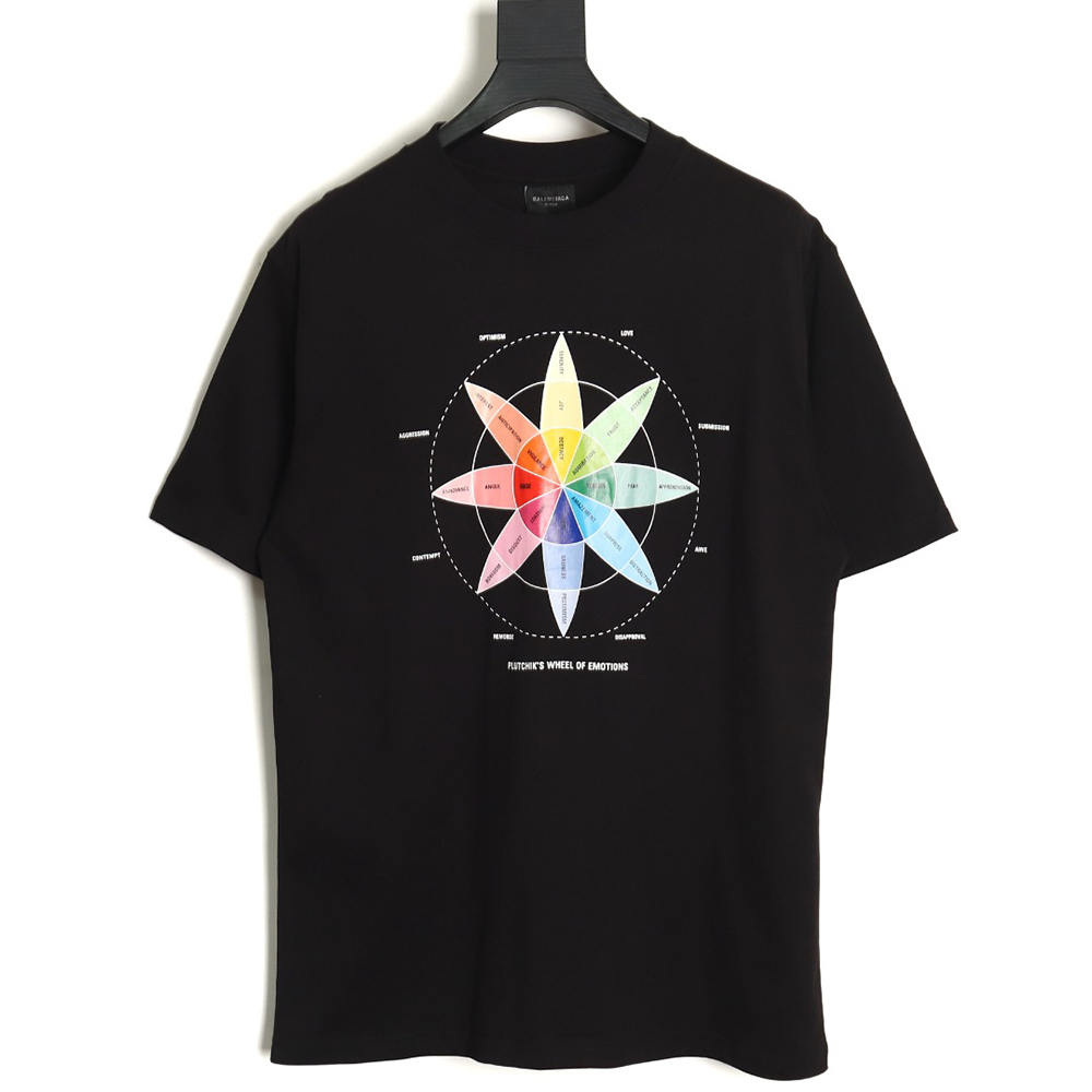 Balenciaga Colorful Petals Short Sleeve T-shirt