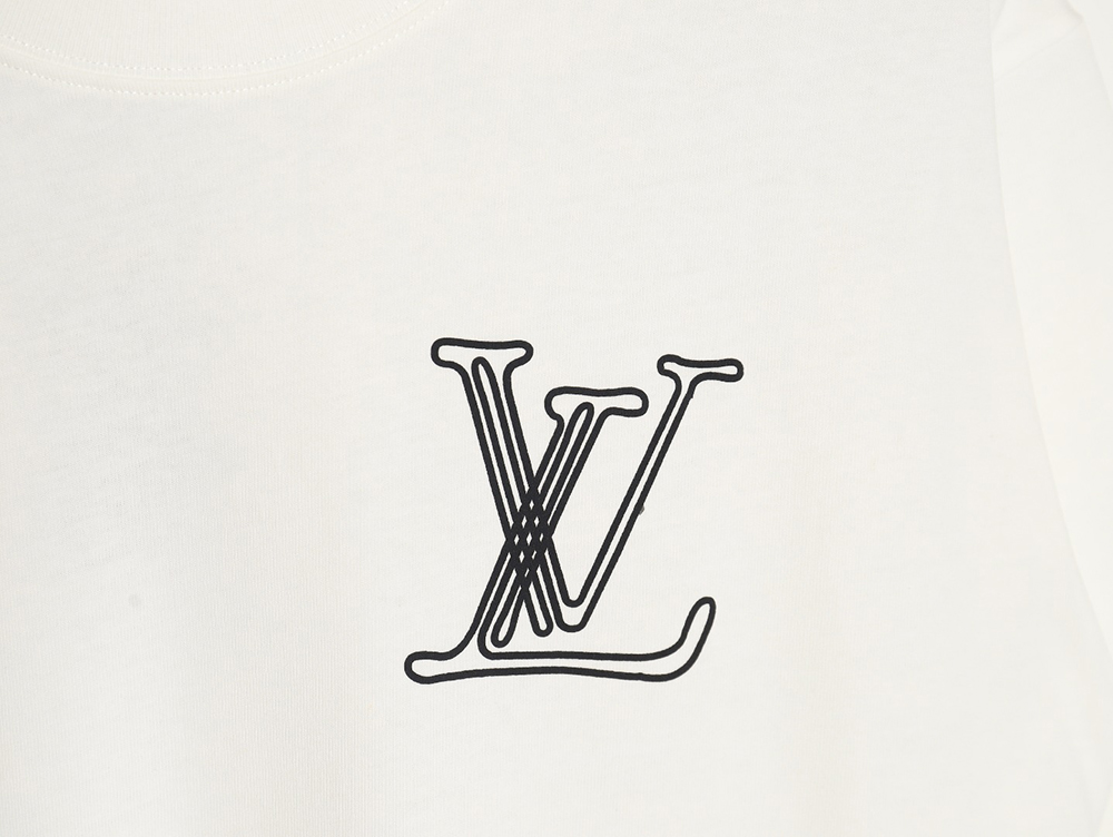 Louis Vuitton line logo short-sleeved T-shirt