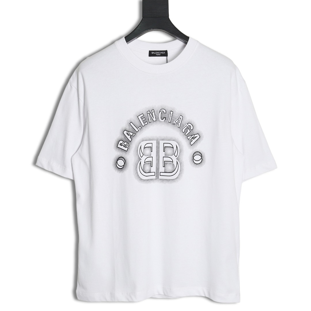 Balenciaga 3D letter print short sleeves