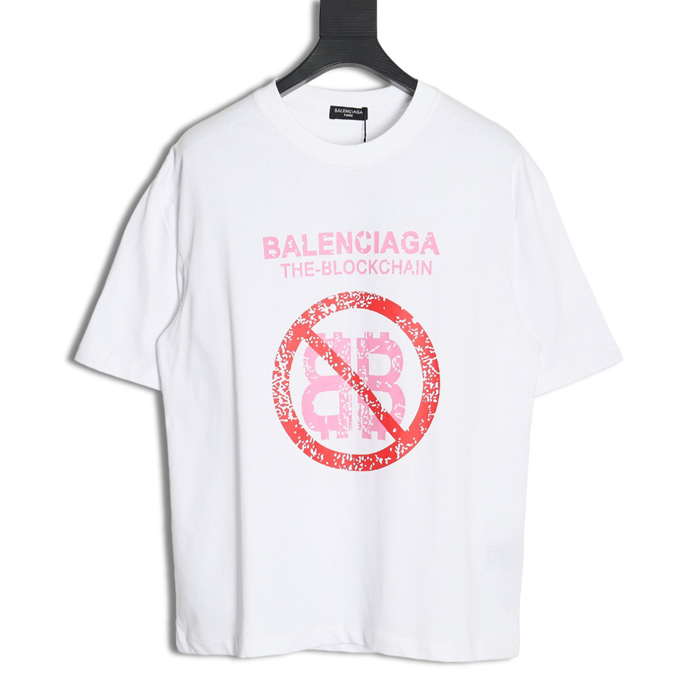 Balenciaga Double B No Passing Print Short Sleeve