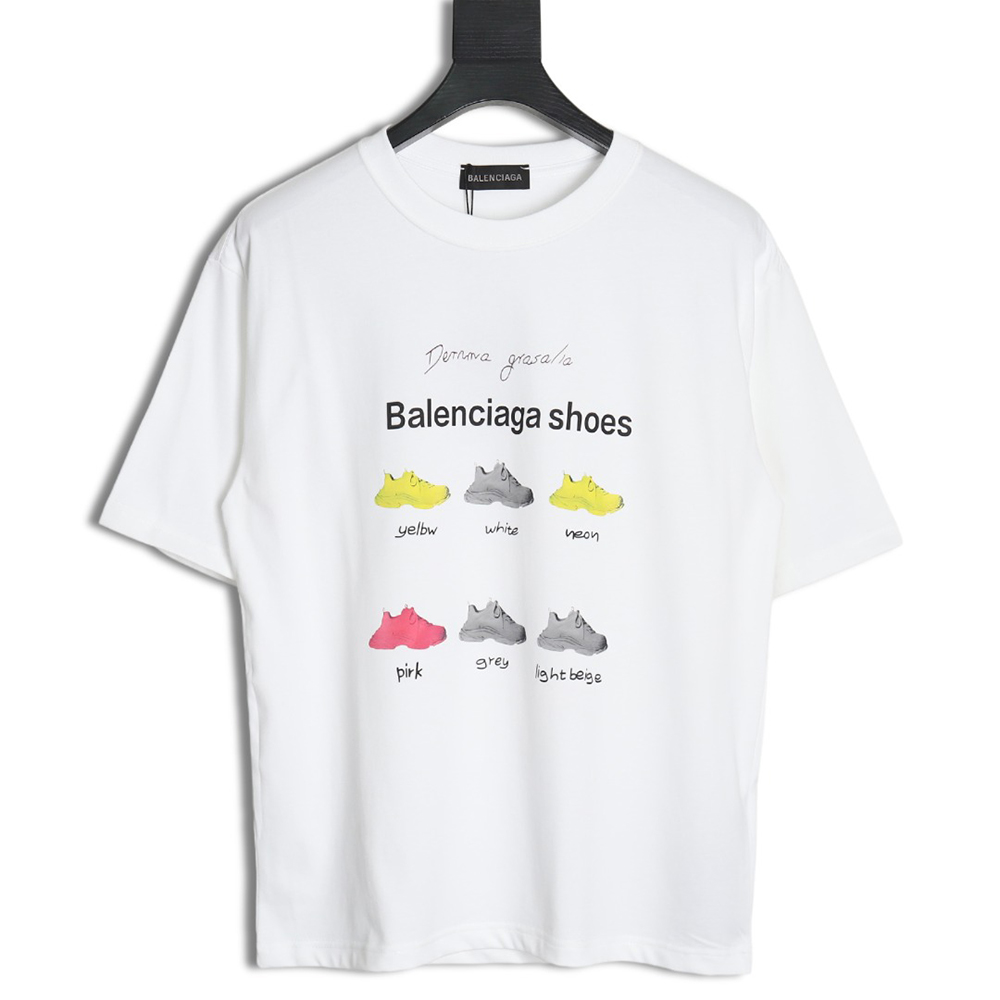 Balenciaga shoes logo print short sleeves